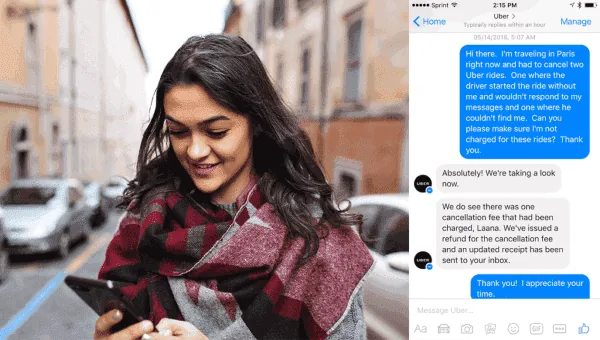 Como gerenciar solicitações de suporte por meio do Messenger