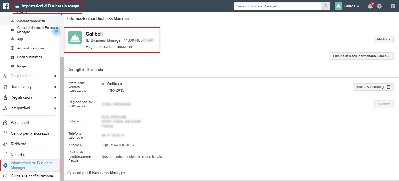 Dónde encontrar la identificación de Facebook Business Manager