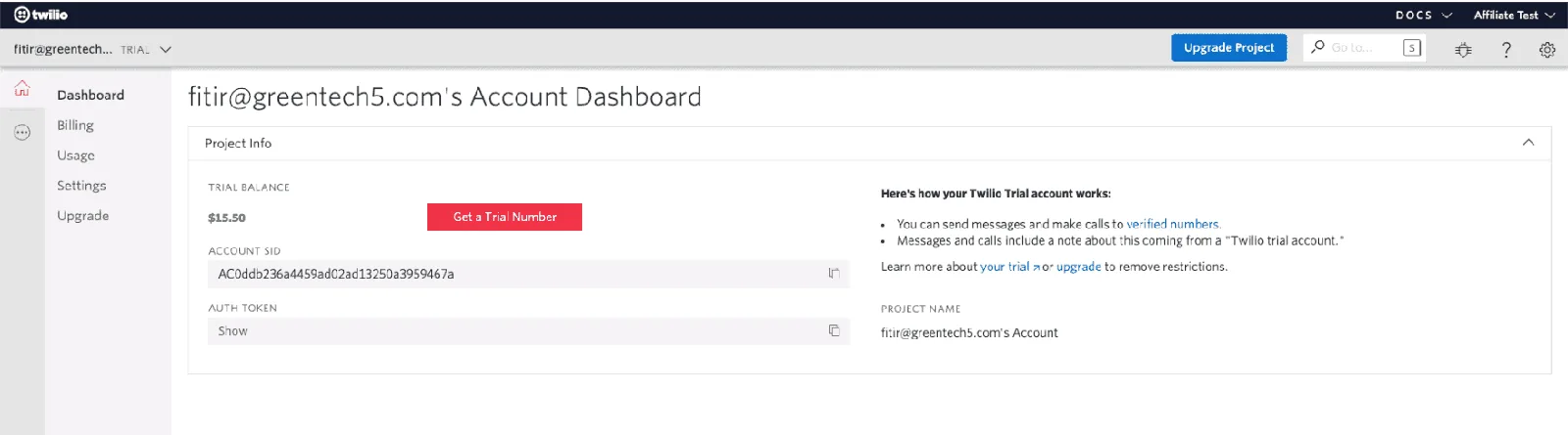 Crea una cuenta gratis en Twilio