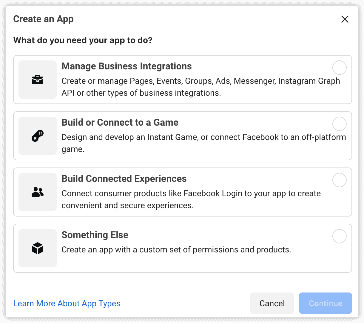 Pasos para la creación de una aplicación genérica en Business Manager
