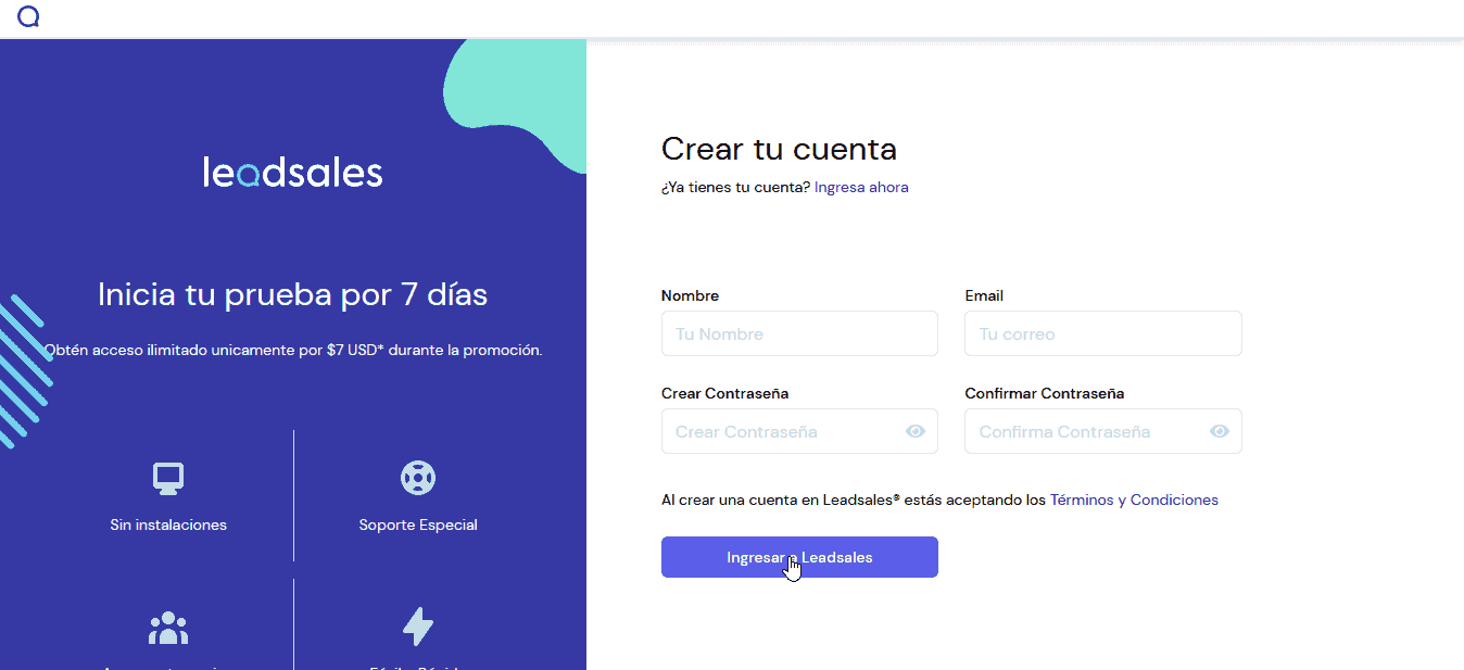 Comment s'inscrire sur Leadsales