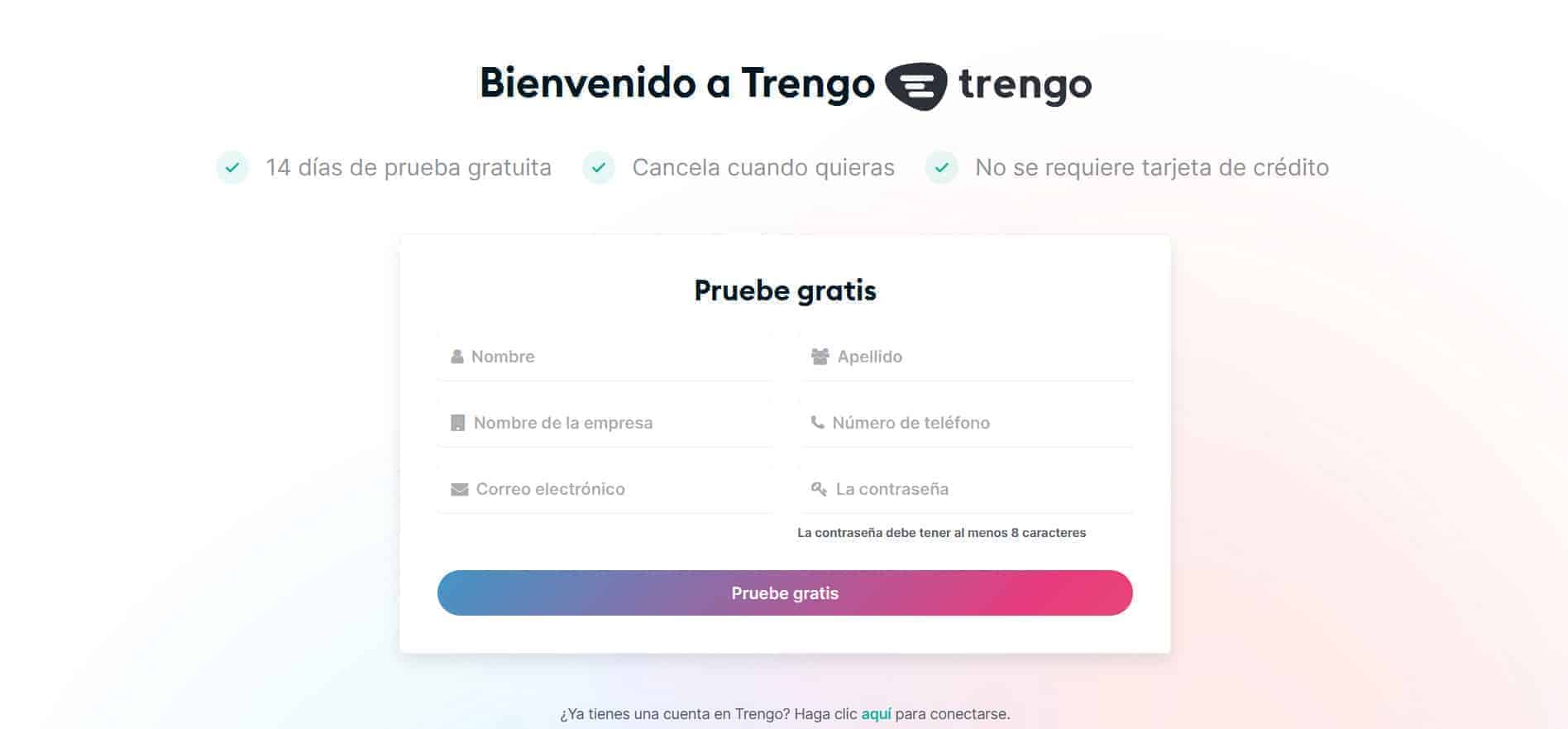 Como registrarse en Trengo