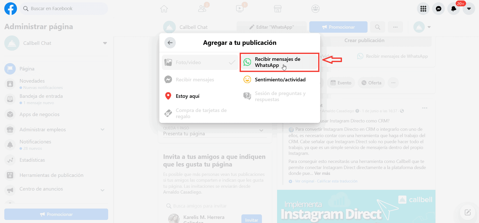 Comment ajouter un bouton WhatsApp à un post de Facebook?