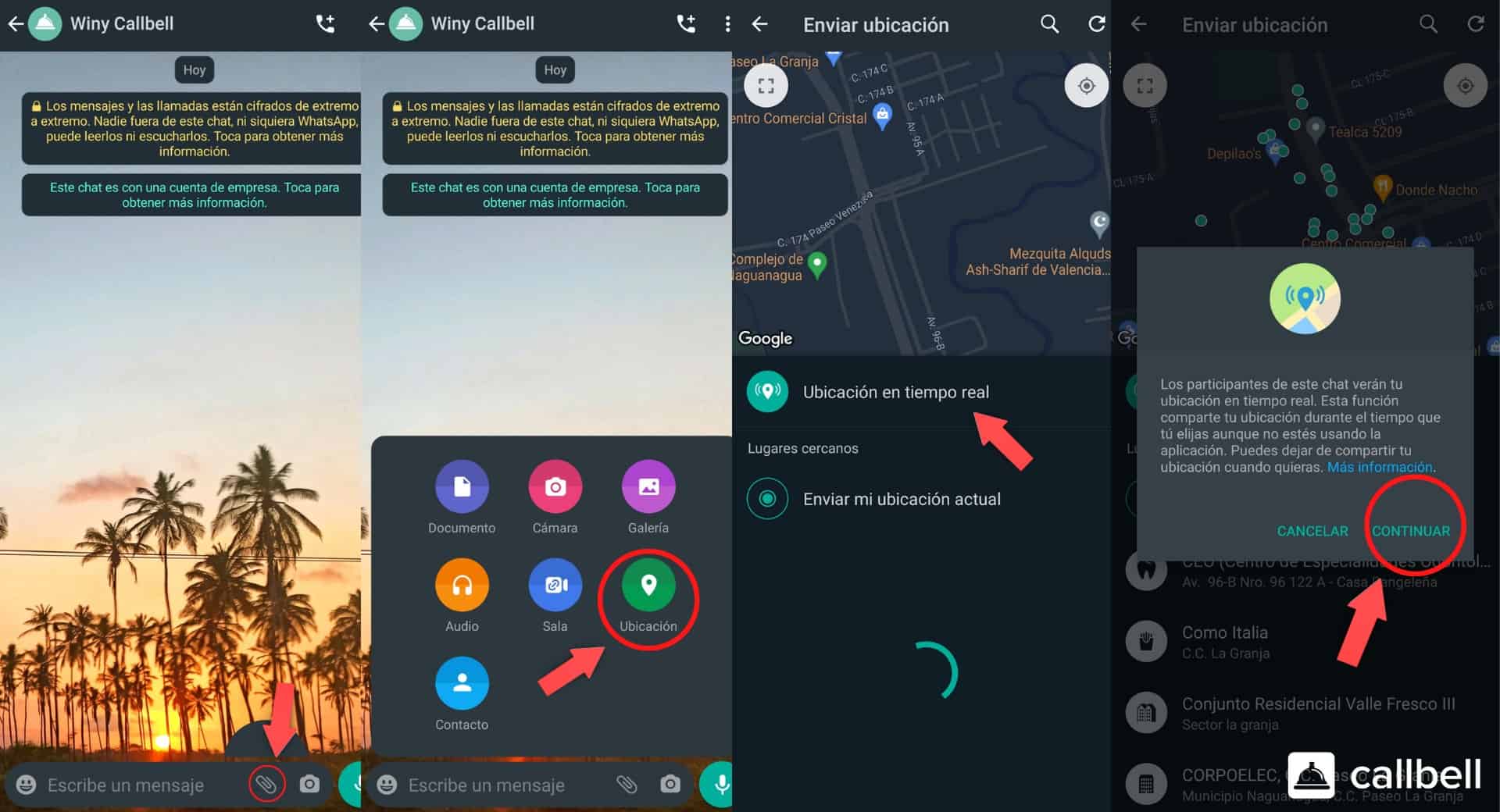 ¿Como compartir la ubicación por WhatsApp?