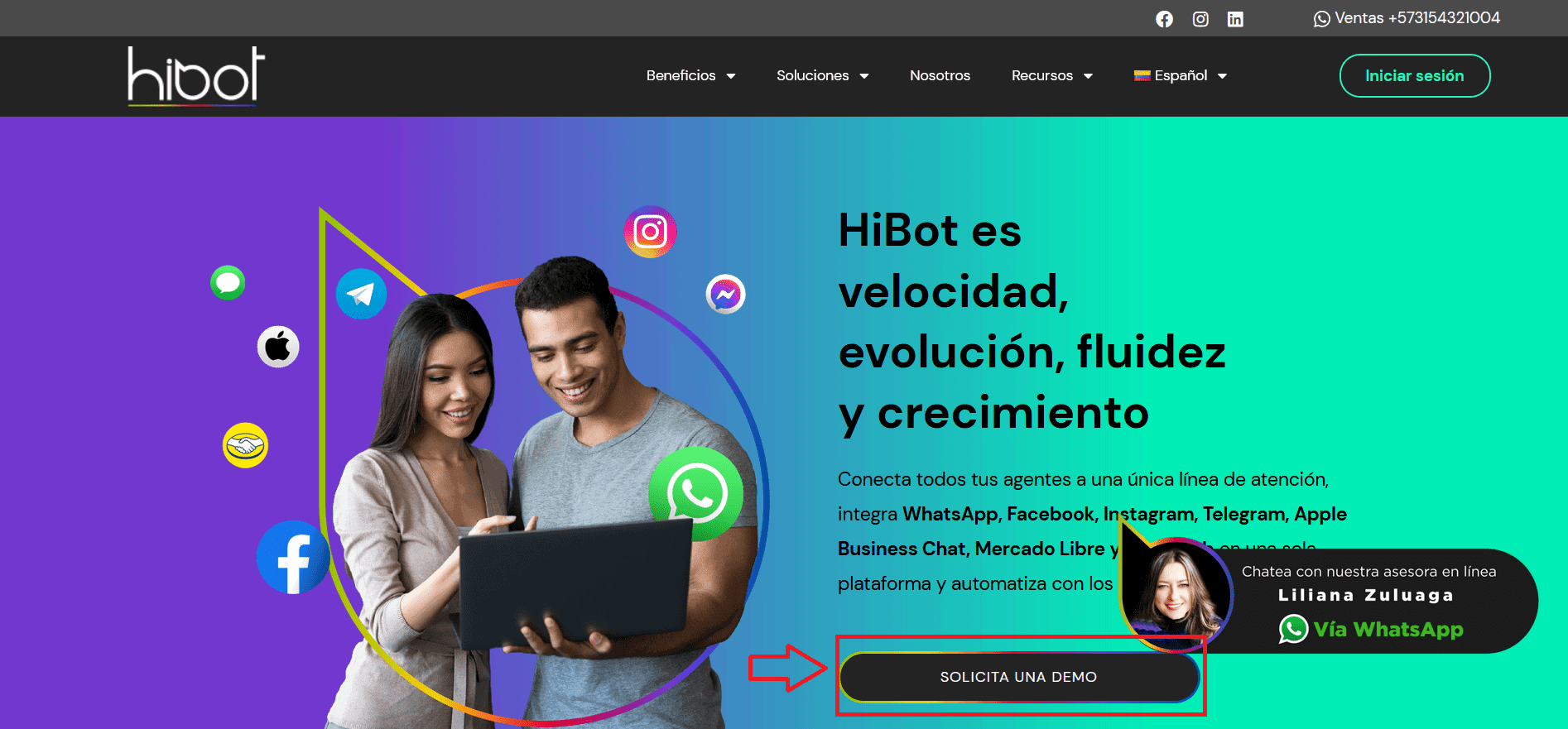 ¿Cómo funciona Hibot chat?