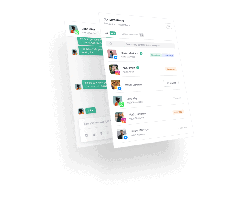 Consigue más chats y continua la conversación