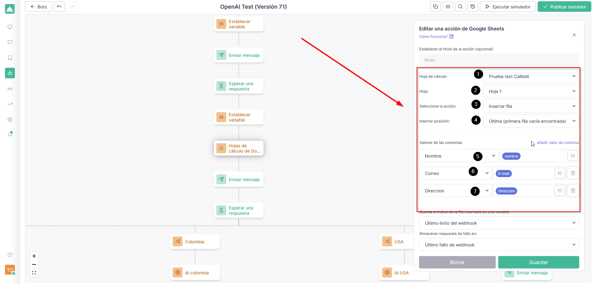 WhatsApp <--> Google Sheets