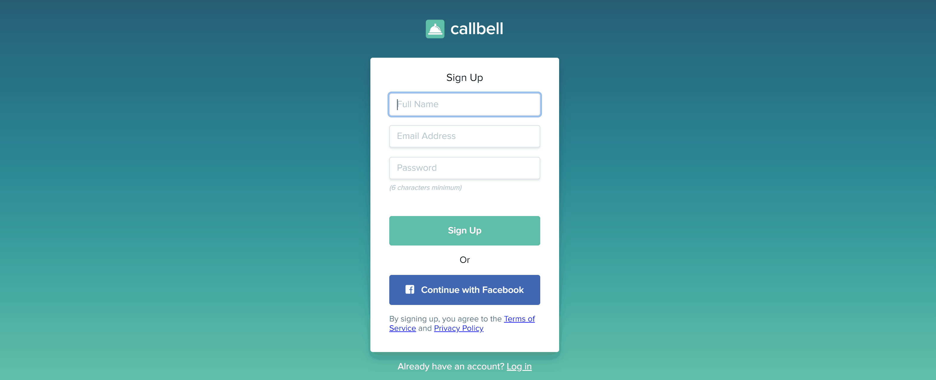 Como criar uma conta no Callbell