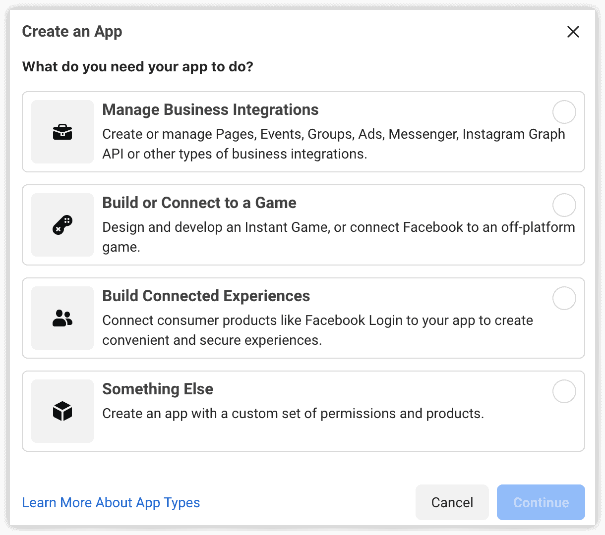 Steps for creating a generic app on Business Manager