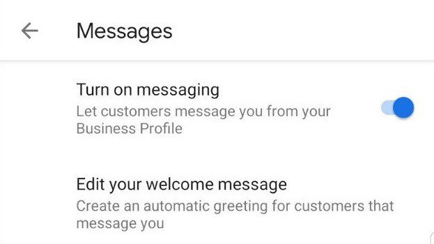 Messages de Google My Business: voici comment les activer