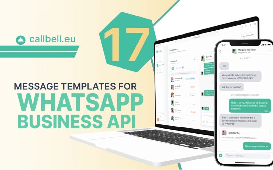 17 plantillas de mensajes para WhatsApp Business API